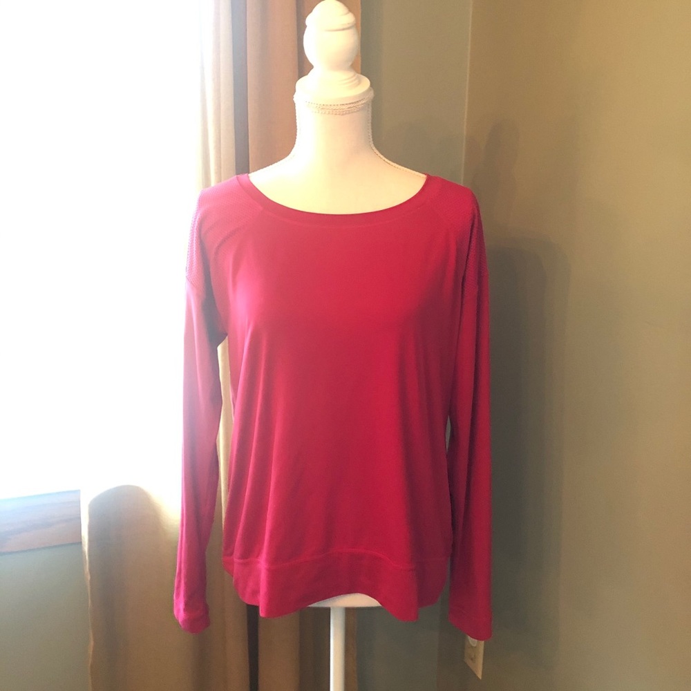Calia pink long sleeved workout top